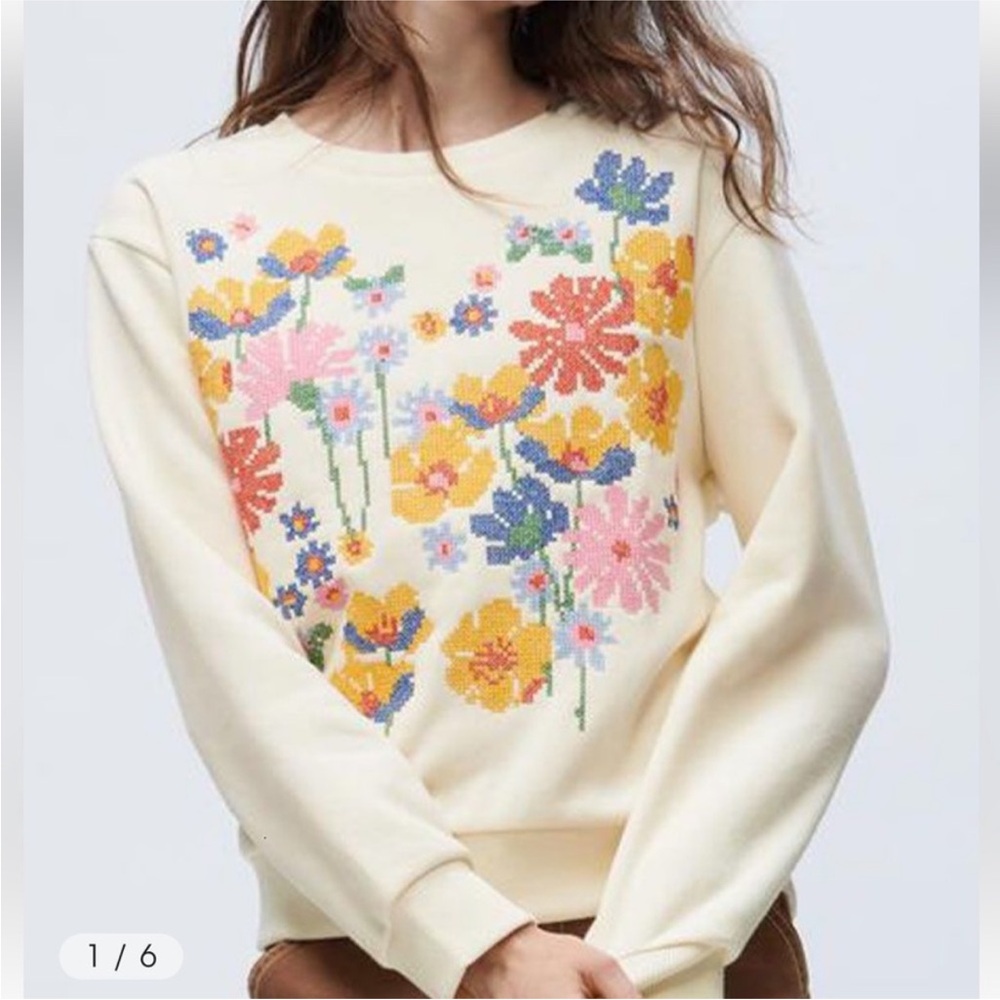 Zara cross stitch embroidery pullover - Picture 9 of 9